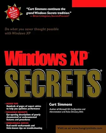 windows xp secrets 1st edition curt simmons 0764589954, 978-0764589959