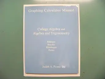graphing calculator resource guide 1st edition marvin l bittinger 0201873605, 978-0201873603