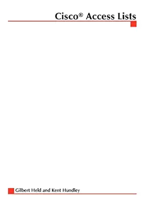 cisco access lists field guide 1st edition gilbert held 0072123354, 978-0072123357