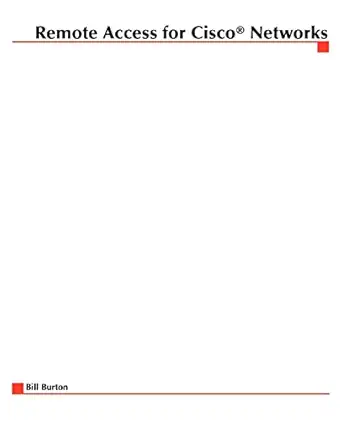 remote access for cisco networks 11th edition bill burton 0071352007, 978-0071352000