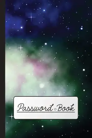 password book galaxy background password logbook 6 x 9 110page password logbook for internet address