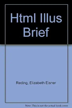 html illustrated brief edition 1st edition elizabeth eisner reding 0760046085, 978-0760046081