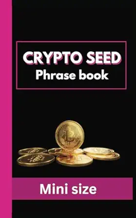 crypto seed phrase book crypto password keeper 24 backup phrases mini size 5 x 8 in 50 pages 1st edition