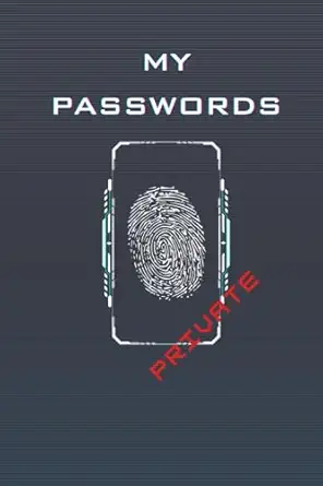 my passwords private organizer internet passwords and addresses alphabetical tabs 6 x 9 inches softcover 120