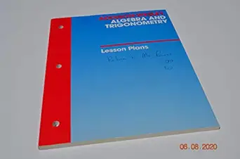 alegebra and trigonometry lesson plans 1st edition  0201812541, 978-0201812541