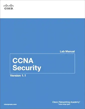 ccna security version 1 1 lab manual edition cisco networking academy 1587133067, 978-1587133060