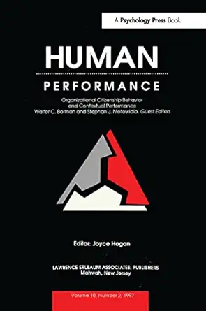 human performance 1st edition joyce hogan 0805898751, 978-0805898750