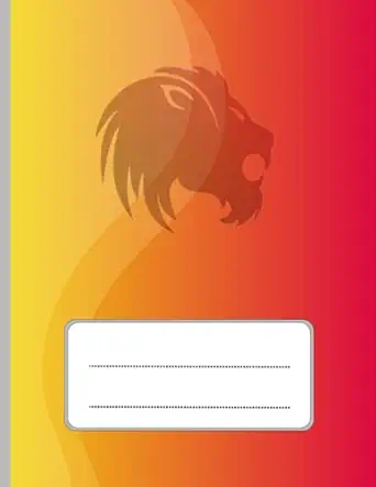 orange lion graphic composition notebook grid paper notebook quad ruled 120 sheets ideal for artists doodling