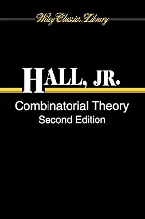 combinatorial theory 2nd edition marshall hall 0471315184, 978-0471315186