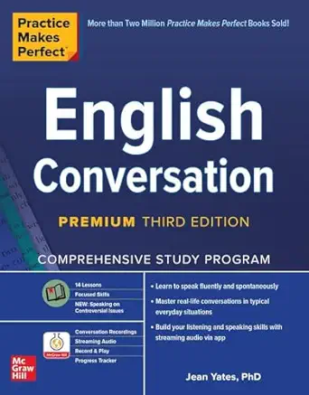 practice makes perfect english conversation premium third edition 3rd edition jean yates 1260462161,