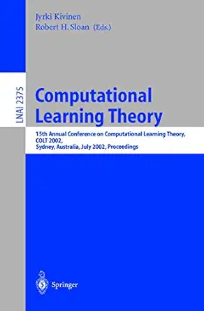 computational learning theory 15th annual conference on computational learning theory colt 2002 sydney