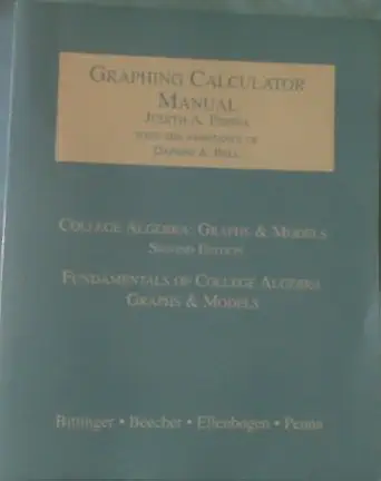 graphing calculator manual 2nd edition judith a penna ,daphne a bell 0201703963, 978-0201703962