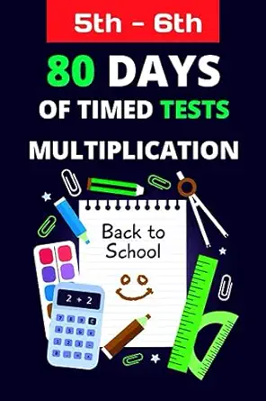 80 days of timed tests multiplication multiplication workbook everyday practice exercises digits 0 20 math