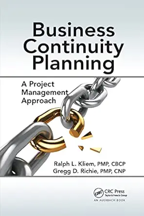 business continuity planning 1st edition ralph l kliem ,gregg d richie 1032340134, 978-1032340135
