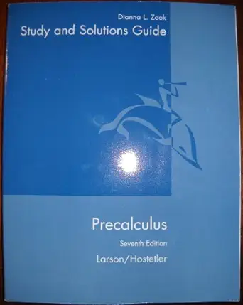 study and solutions guide precalculus larson/hostetler seventh edition 7th edition dianna l zook ,ron larson