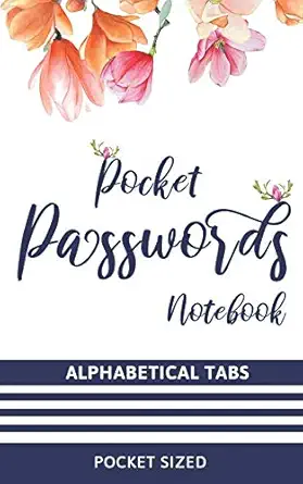 pocket password notebook alphabetized password log book with tabs username and password organizer 1st edition