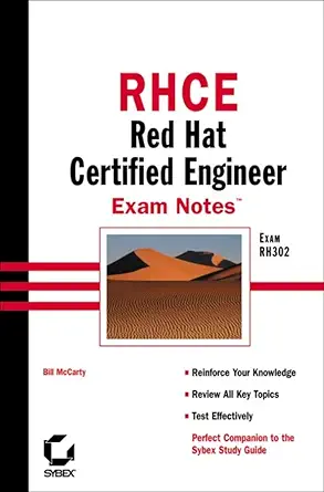 rhce red hat certified engineer exam notes 1st edition bill mccarty 0782128122, 978-0782128123