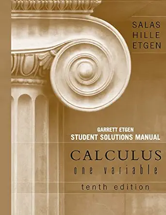 calculus student solutions manual one variable 10th edition saturnino l salas ,einar hille ,garret j etgen