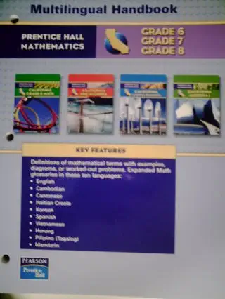 multilingual handbook grades 6 7 and 8 1st edition pearson 0132014173, 978-0133632507
