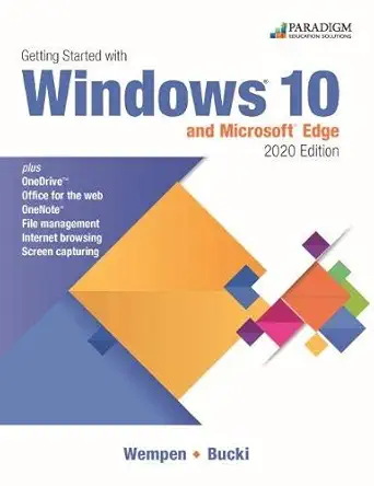 getting started with windows 10 and microsoft edge 2020 edition 1st edition bucki lisa ,wempen faithe