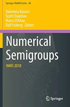 numerical semigroups imns 2018 1st edition valentina barucci ,scott chapman ,marco d'anna ,ralf froberg