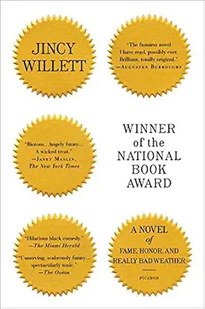winner of the national book award a novel of fame honor and really bad weather  jincy willett 031242423x,