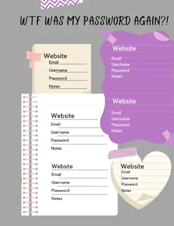 wtf was my password again password / username tracker 1st edition kimberlee sager b0bxnpvbh5