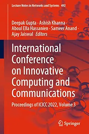 international conference on innovative computing and communications proceedings of icicc 2022 volume 3 1st