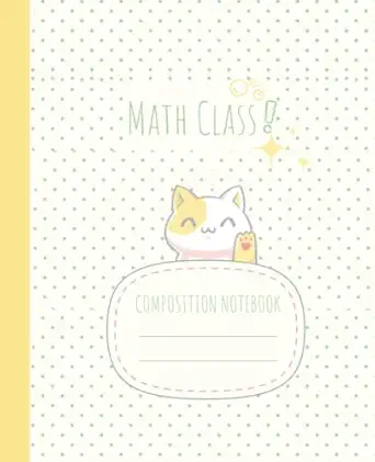 cute composition notebook wide ruled cute cat notebook 100 pages math and science composition notebook for