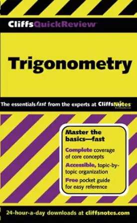 cliffsquickreview trigonometry 1st edition david a kay 0764563890, 978-0764563898