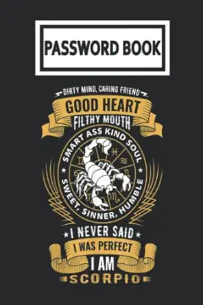 password book scorpio facts rules zodiac sign birthday astrology password organizer with alphabetical tabs