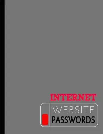 internet website passwords web data record keeper track and document every password ideal for business or