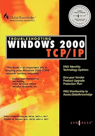 troubleshooting windows 2000 tcp/ip 1st edition syngress 1928994113, 978-1928994114