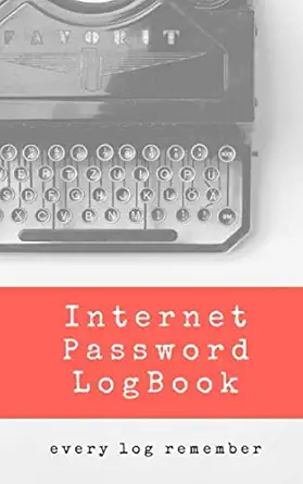 internet password log book every log remember protect social media and internet usernames and passwords