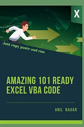 ready to use 101 powerful ms excel vba code increase your excel productivity 10x 1st edition anil nahar