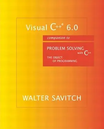 visual c++ 6 0 companion finished good 4th edition walter savitch 0321134680, 978-0321134684