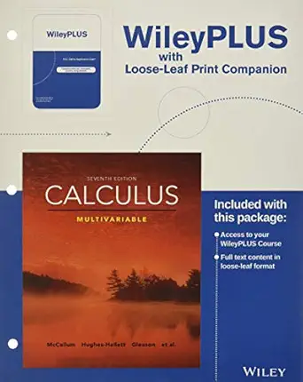 calculus multivariable 7th edition william g mccallum ,deborah hughes hallett ,andrew m gleason 1119379318,