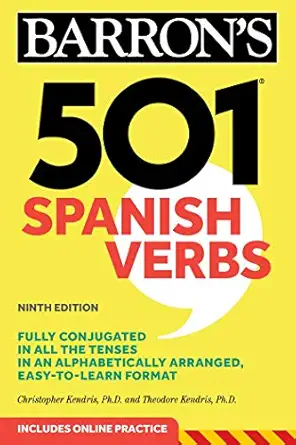 501 spanish verbs ninth edition nin edition christopher kendris ph d ,theodore kendris ph d 1506260608,