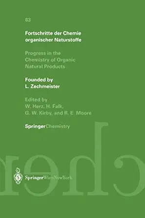 fortschritte der chemie organischer naturstoffe progress in the chemistry of organic natural products 1st