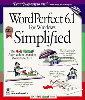 wordperfect 6 1 for windows simplified 1st edition ruth maran 1568846657, 978-1568846651