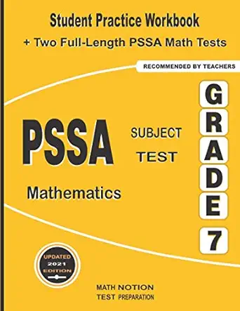 pssa subject test mathematics grade 7 student practice workbook + two full length pssa math tests 1st edition