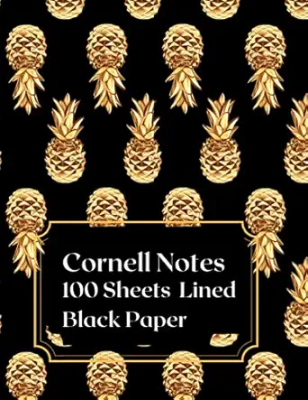 cornell notes lined black paper 1st edition andrea allen b09bcb4nx9, 979-8544309109