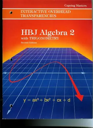 hbj algebra 2 with trigonometry overhead transparencies copying masters 2nd edition arthur f coxford and