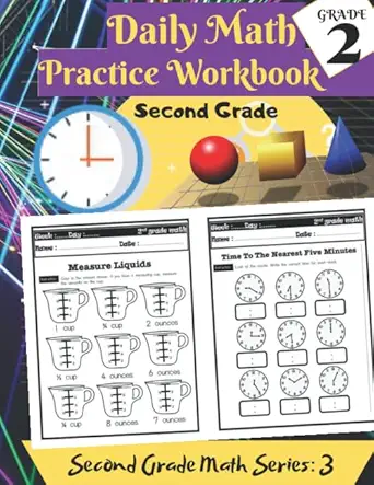 daily math practice workbook second grade addition and subtraction multiplication time and money place value