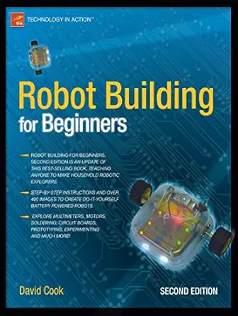 robot building for beginners 2nd edition david cook 1430227486, 978-1430227489