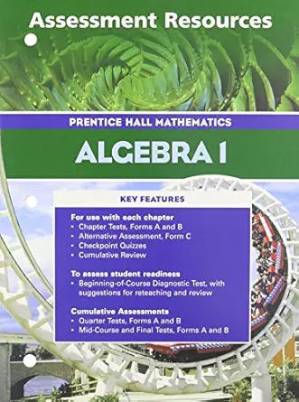 algebra 1 assessment resources 2004c 1st edition prentice hall 0130633895, 978-0130633897