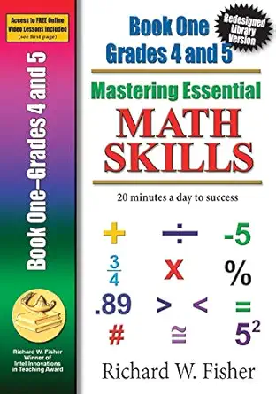 mastering essential math skills bookgrades 4 5 redesigned library version 3rd edition richard w fisher