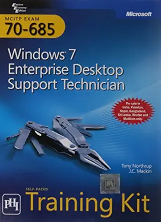 mcitp self paced training kit exam 70 685 windows 7 enterprise desktop support technician pap/cdr/ps edition