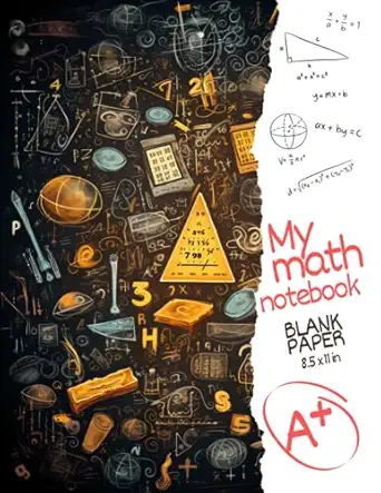 my math notebook blank paper 8 5 x 11 large blank paper notebook ideal for math physics students and