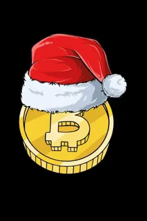 bitcoin with santa hat dot grid jounal todo exercise book or diary 6 x 9 120 pages 1st edition be mi crypto